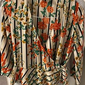 Women's Zara Basics Collection Floral Top